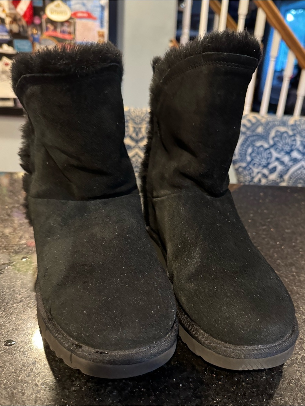 UGG Black Shearling-Lined Short Boots